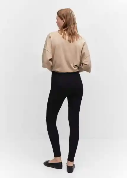 Leggings Punta-A Negro Talla XS Mujer Mango