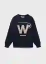 Buzo Sudadera Society Navy Talla 10 Niños Mango