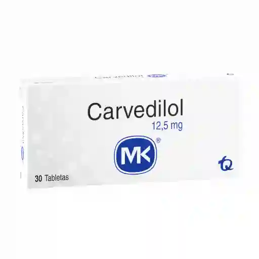 Mk Carvedilol (12.5 mg) 30 Tabletas