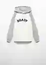 Sudadera Ready Gris Medio Vigore Talla 08 Niños Mango