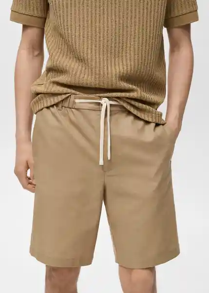 Bermuda Cabrera Beige Talla 42 Hombre Mango