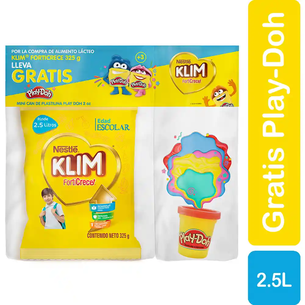 Klim Forticrece 325 g Gratis PlayDoh 2O z