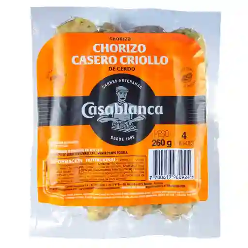 Casablanca Chorizo Casero Criollo Mixto de Cerdo y Res