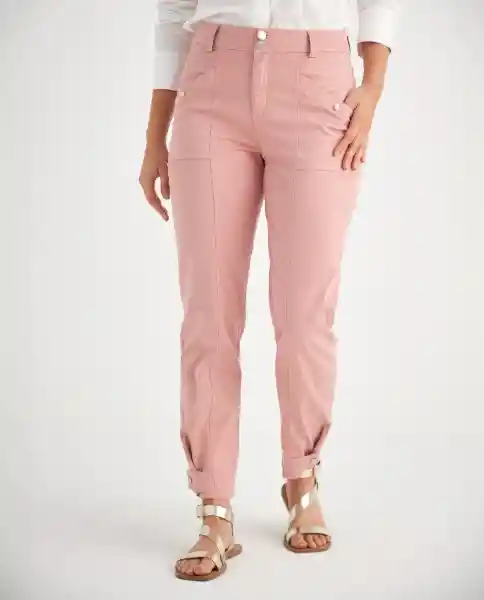 Pantalón Rosa Ahumado Medio Talla 6 639F000 Esprit