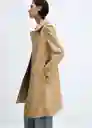 Gabardina Trench Polana Beige Talla M Mujer Mango