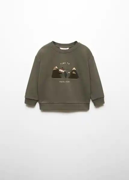 Sudadera Mountain Khaki Talla 70 Niños Mango