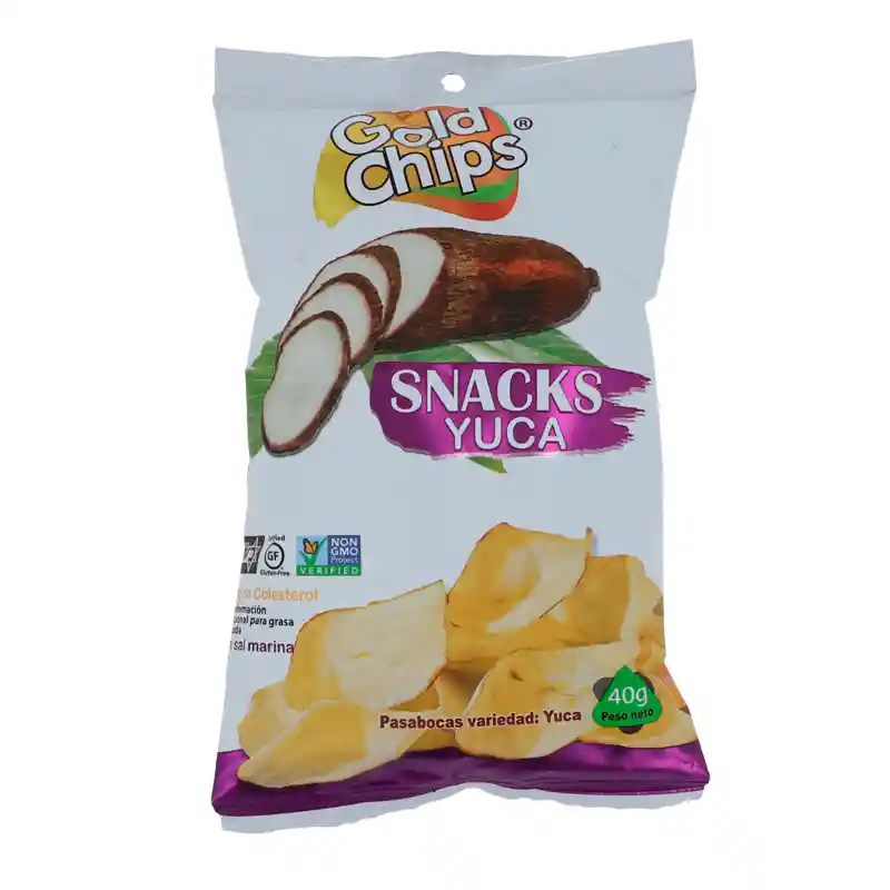 Gold Chips Snacks de Yuca con Sal Marina