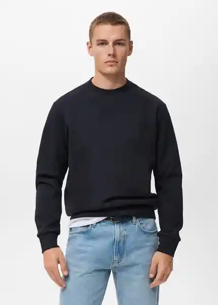 Buzo Sudadera Nola Navy Talla M Hombre Mango