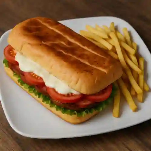 Mr Sandwich de Tocineta + Papas Fritas