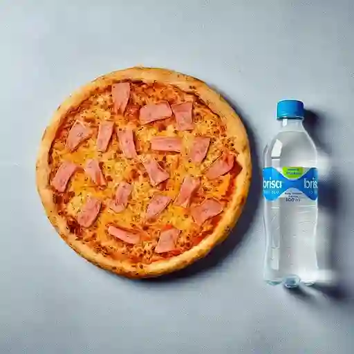 Combo Pizza de Jamón + Agua Brisa 600 ml