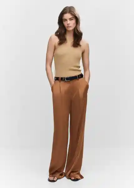 Top Karl Camel Talla S Mujer Mango