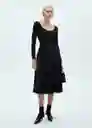 Vestido Diana Negro Talla M Mujer Mango