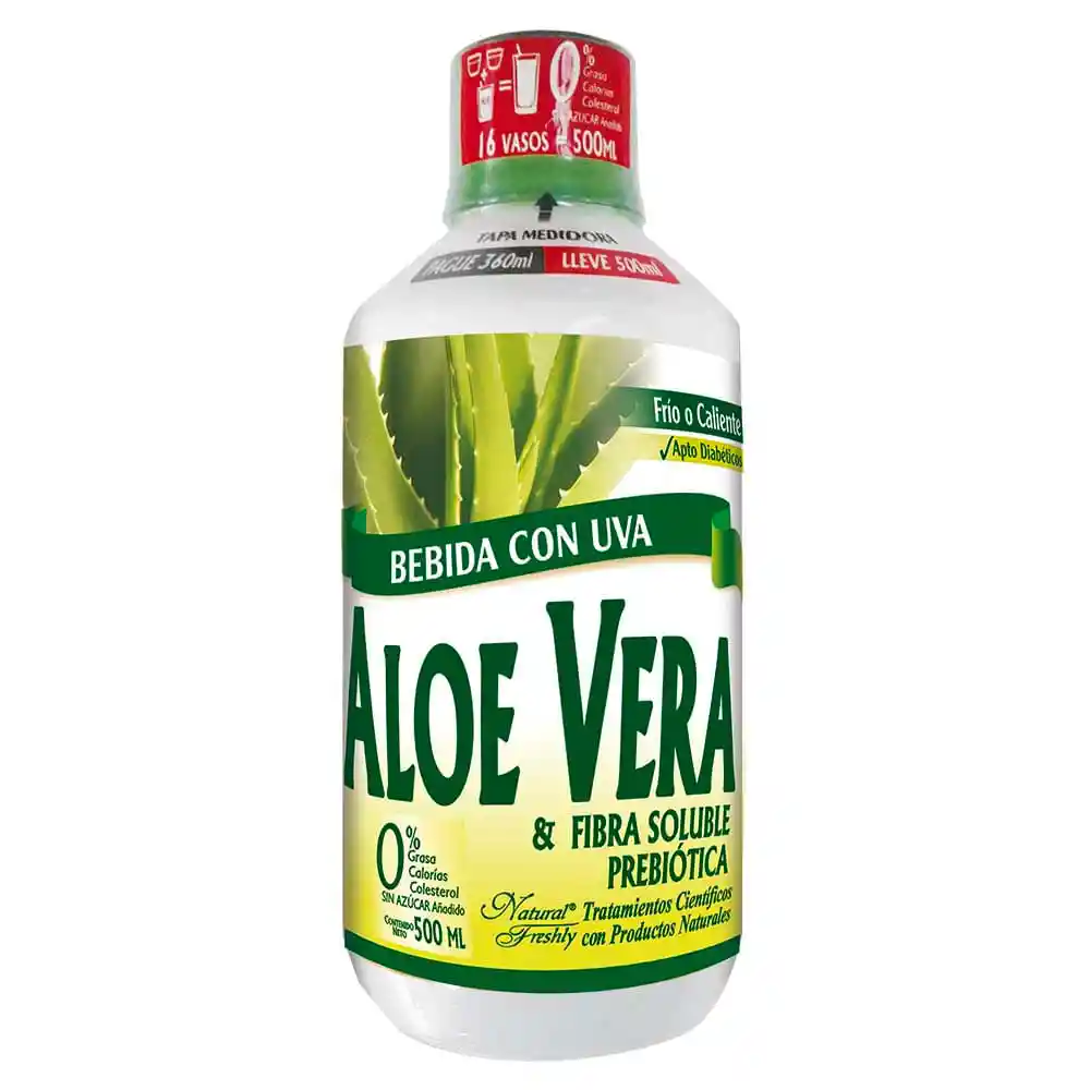 Natural Freshly Bebida Funcional de Aloe Vera con Uva