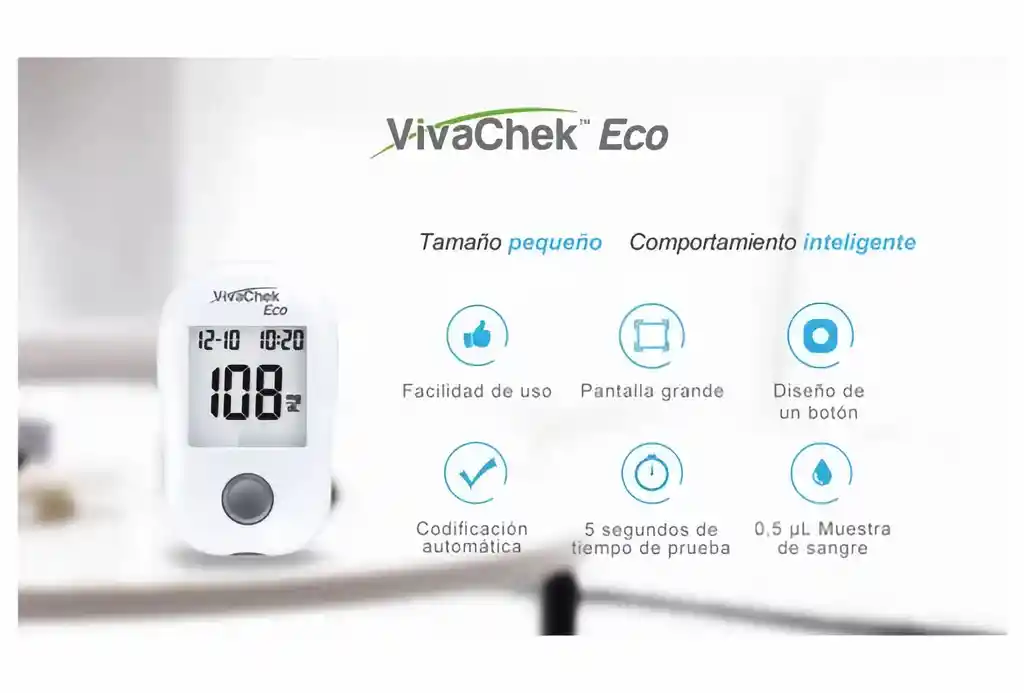 Glucometro Vivachek Eco 10 Tiras 10