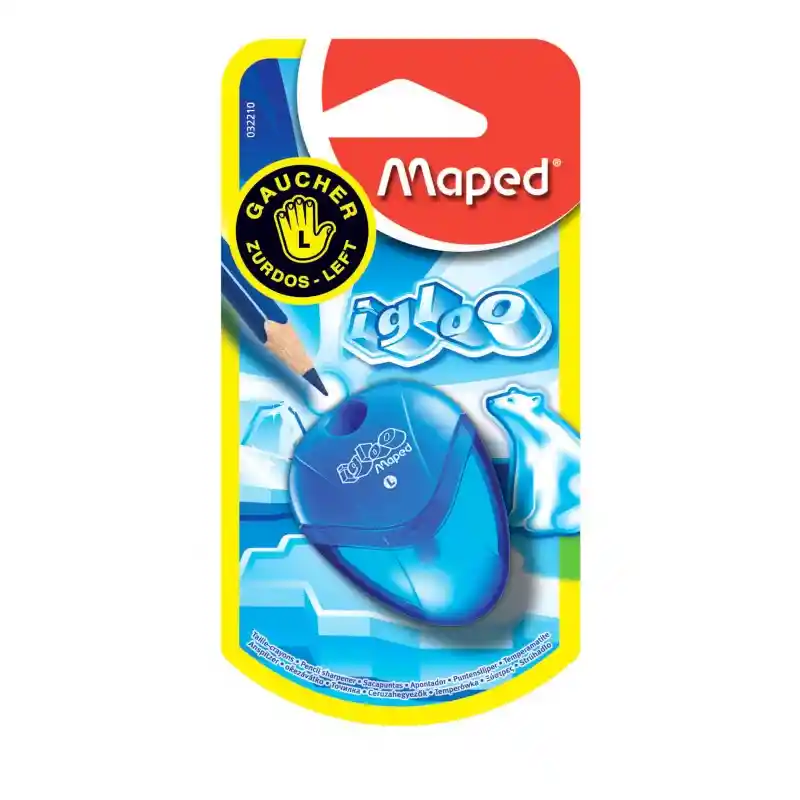 Maped Tajalápiz Igloo Zurdos Color Azul