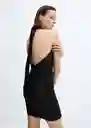 Vestido Xlazo Negro Talla L Mujer Mango