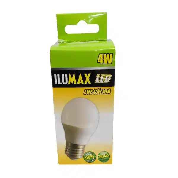 Ilumax Bombillo Led Mini Globo 4W Luz Cálida E27 30000 Hora