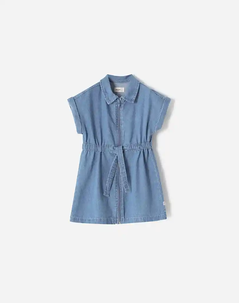 Vestido Cuello Polo Manga Corta Bebita Kixop Baby Fresh