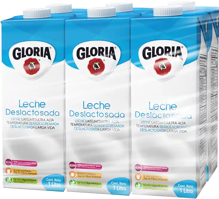 Gloria Leche Deslactosada 6 Unidades