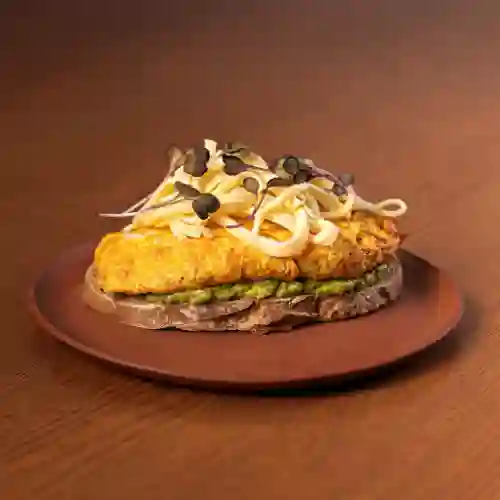 Tostada de huevos con hogo