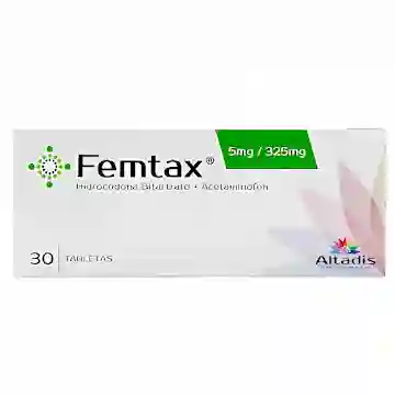 Femtax Hidrocodona/acetaminofen 5/325 Mg