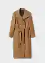 Abrigo Sirenita Camel Talla 24 Mujer Mango