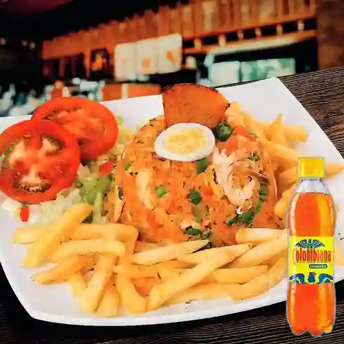 Combo Arroz con Pollo + Colombiana 400 ml
