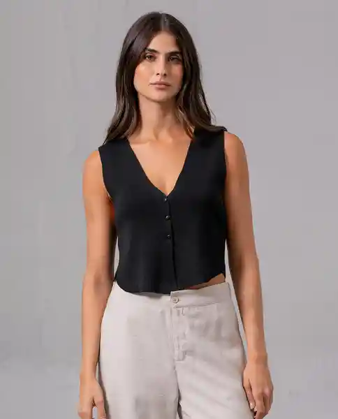 Chaleco Tejido Mujer Negro Noche Ultraoscuro T XL 95903 Rifle