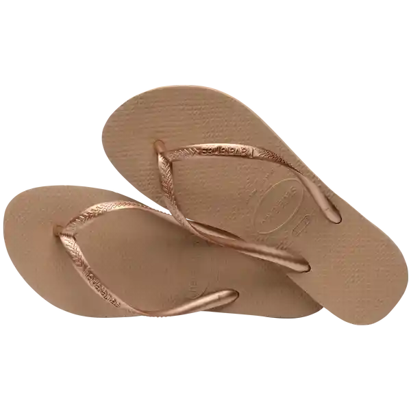 Havaianas Sandalias Slim Oro Rosa Talla 37 4000030