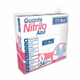 Alfasafe Guantes Delibres de Talco Color Azul Talla L