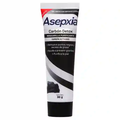 Asepxia Mascarilla Facial Purificante Antiacné Carbón Détox 