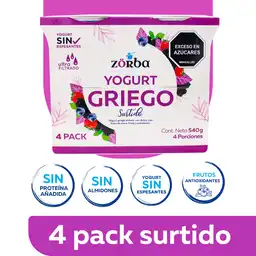 Zörba Pack Yogurt Griego Surtido