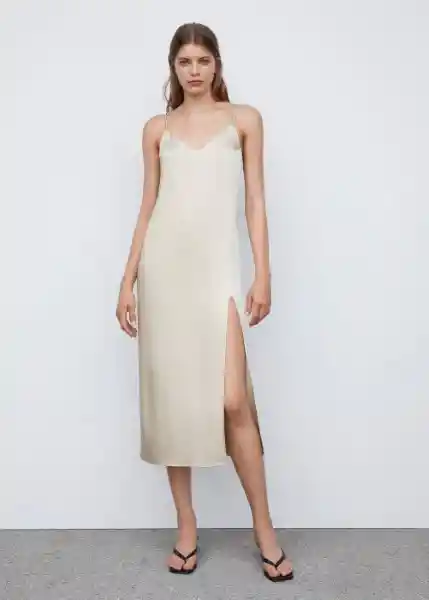 Vestido Tina-L Beige Talla XL Mujer Mango