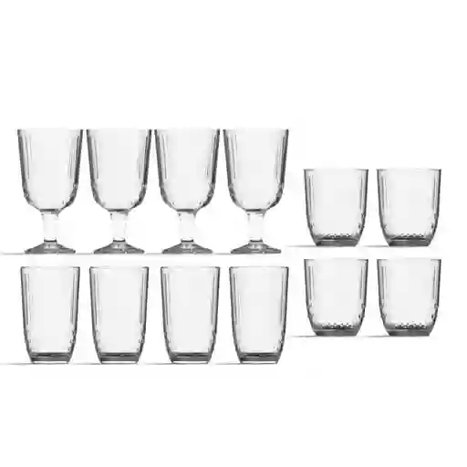 Set X 12 Piezas Estambul Tu Mesa Cristar 9846elmesa23