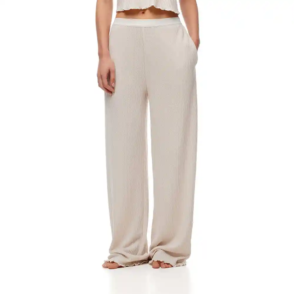 Pantalon Tiro Medio Tejido de Punto Femenino Lusay Pant Gef