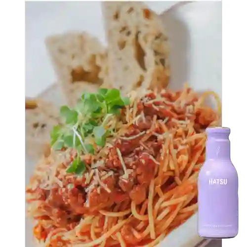 Combo Pasta Bolognesa + Hatsu Lila 400 ml