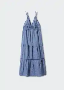 Vestido Luna Azul Talla L Mujer Mango