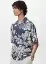Camisa Scorcio Navy Talla L Hombre Mango