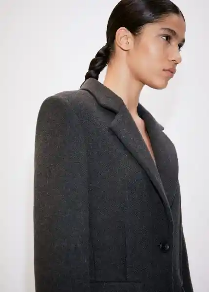 Abrigo Islandia Gris Talla XL Mujer Mango