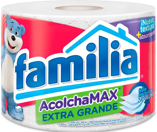 Familia Papel Higiénico Acolchamax Extragrande Triple Hoja