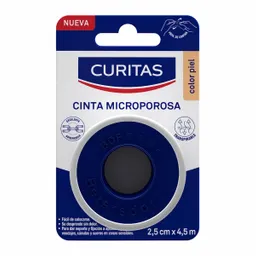 Curitas Cinta Microporosa Piel 2.5 cm x 4.5 m
