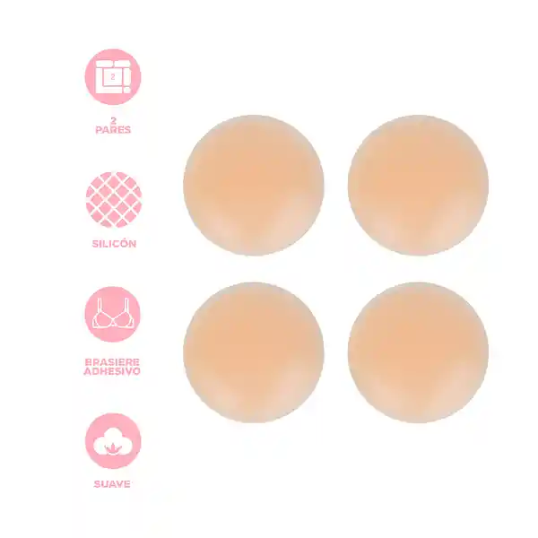 Brasier Adhesivo Invisible Redondo Serie Miniso
