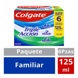 Crema Dental Colgate Triple Accion 125ml x6