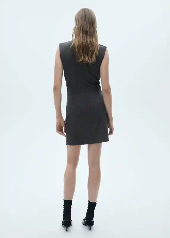 Vestido Marshal Gris Talla L Mujer Mango