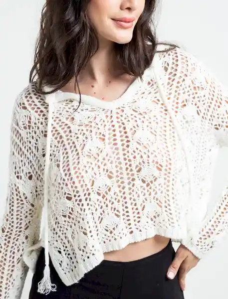  Sueter Galilea Mujer Crudo Marfil Claro Talla S Naf-Naf 