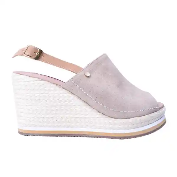 Zapatos Spadrilla Plataforma Ilka Beige 34