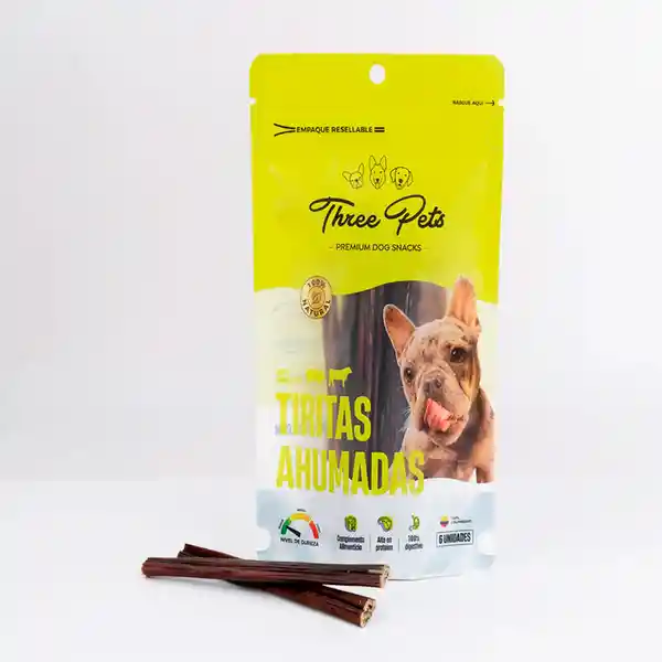 Three Pets Tiritas Ahumadas De Res