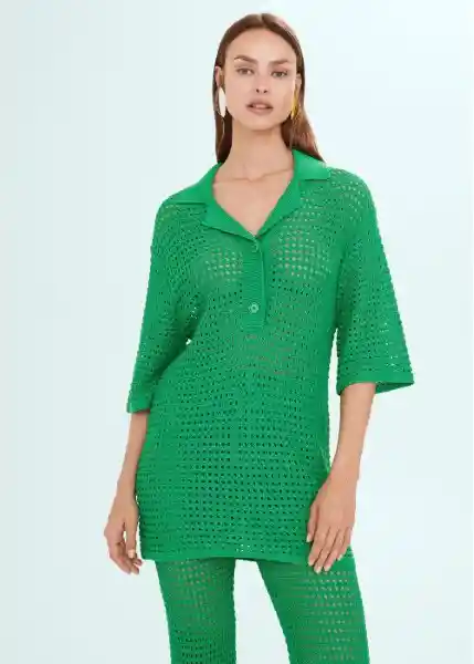 Jersey Guayana Verde Talla L Mujer Mango