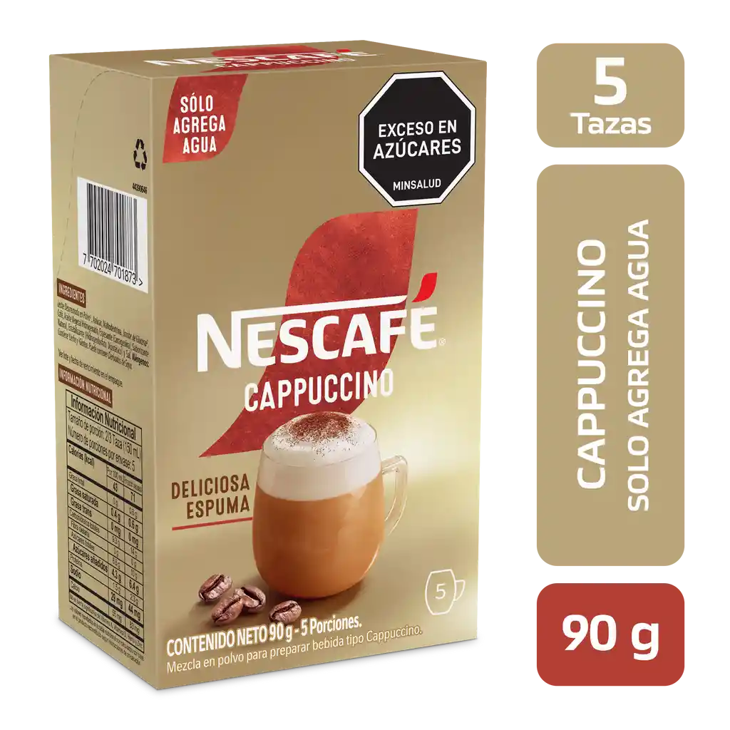 Cappuccino NESCAFÉ instantáneo x 90g
