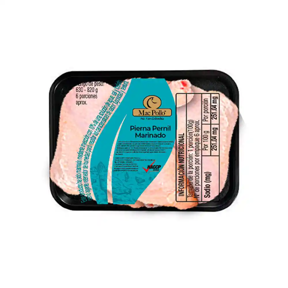 Mac Pollo Pierna Pernil Sin Rabadilla Refrigerado